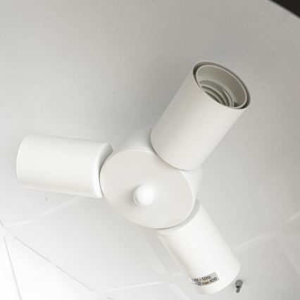 Suspension à câble REUS 3xE27/40W/230V Ø 47 cm noire