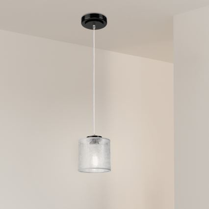 Suspension à câble ROSA 1xE27/60W/230V noir/gris