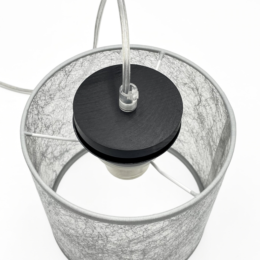 Suspension à câble ROSA 1xE27/60W/230V noir/gris