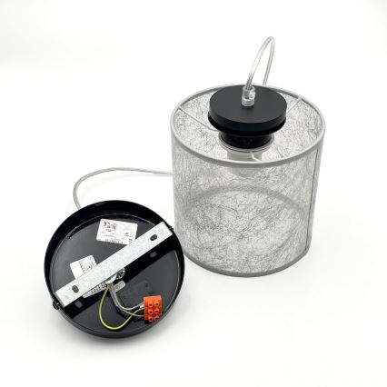 Suspension à câble ROSA 1xE27/60W/230V noir/gris