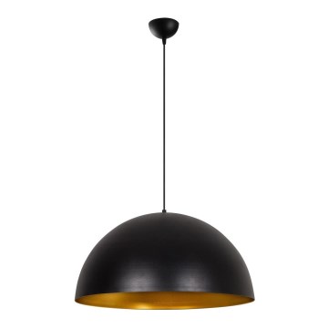 Suspension à câble SIVANI 1xE27/40W/230V Ø 60 cm noir/cuivre