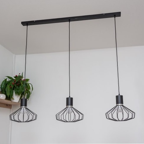 Suspension à câble SOLANO 3xE27/15W/230V noir/chrome brillant