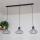 Suspension à câble SOLANO 3xE27/15W/230V noir/chrome brillant