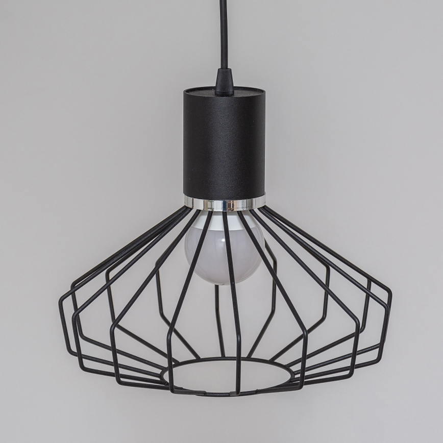 Suspension à câble SOLANO 3xE27/15W/230V noir/chrome brillant