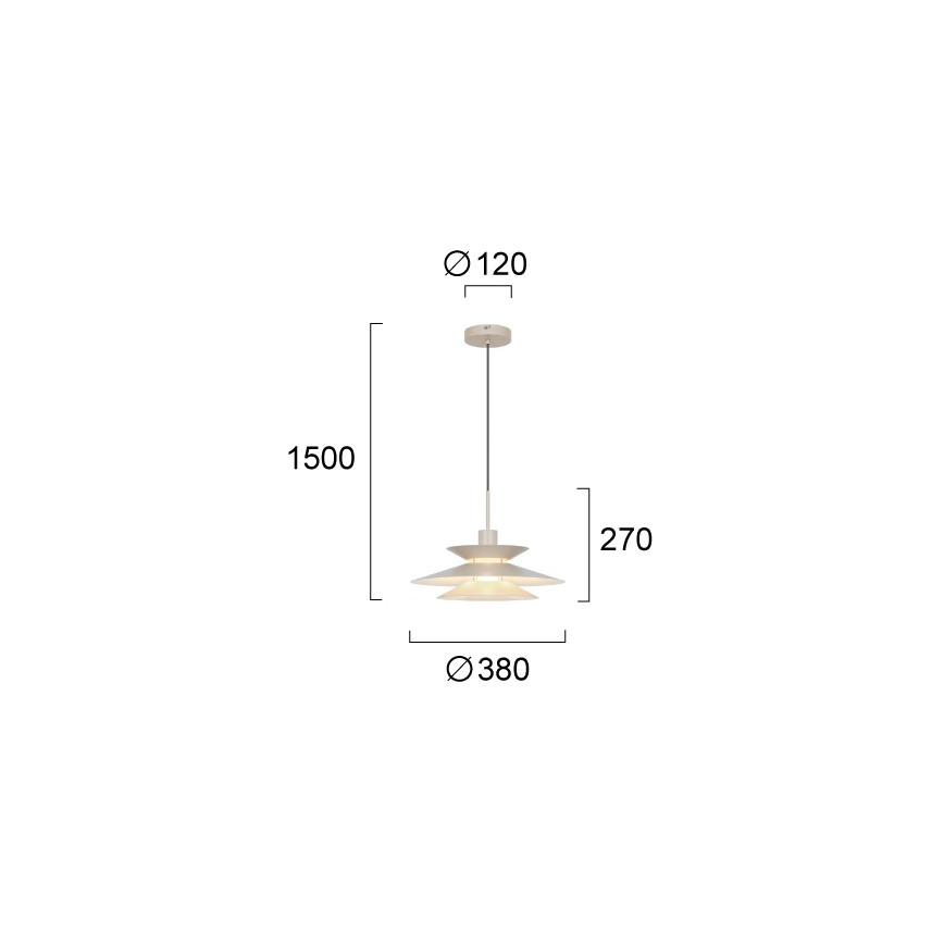 Suspension à câble STEVI 1xE27/40W/230V beige