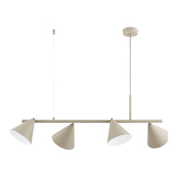 Suspension à câble ZELTA 4xE27/15W/230V beige