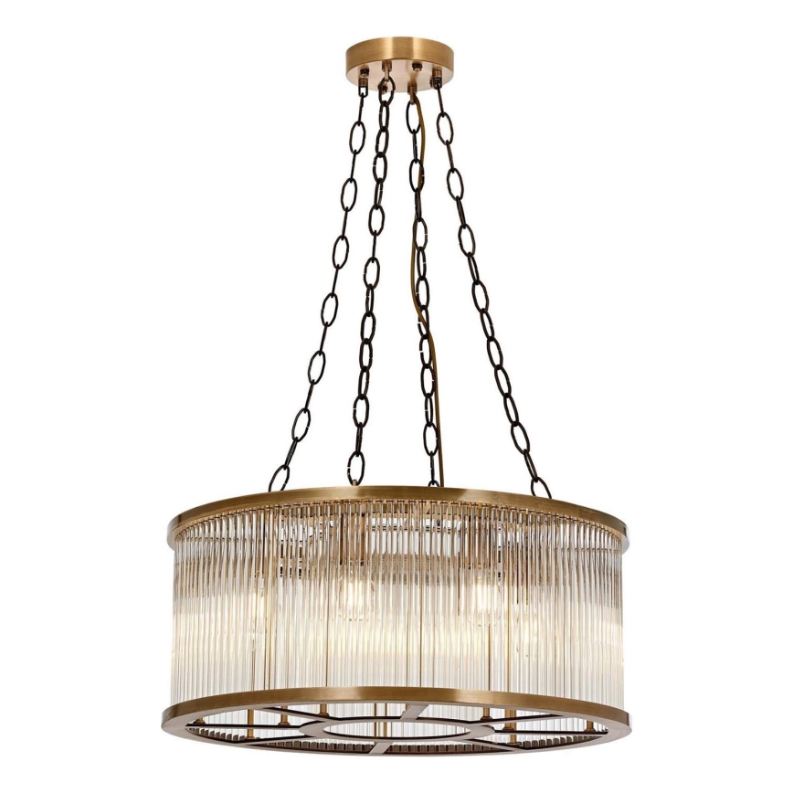 Suspension à câbles CRYSTALLINE 8xE27/40W/230V finition bronze