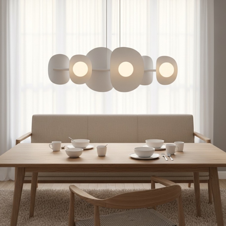 Suspension à câbles ELEMENTI 6xG9/8W/230V blanche