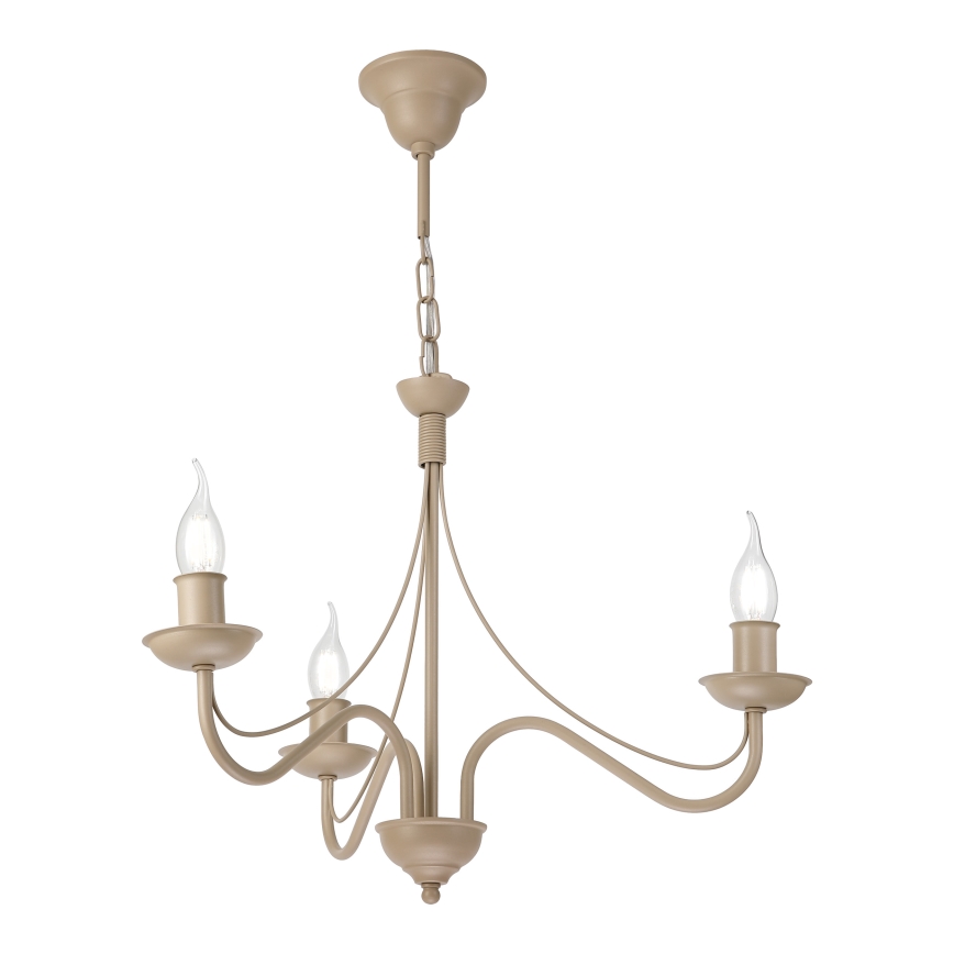 Suspension à chaîne ANTON 3xE14/60W/230V beige