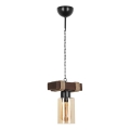 Suspension à chaîne JASMIN 1xE27/40W/230V marron/beige