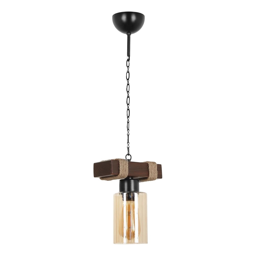 Suspension à chaîne JASMIN 1xE27/40W/230V marron/beige