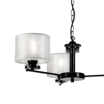 Suspension à chaîne ROSA 3xE27/60W/230V noir/gris