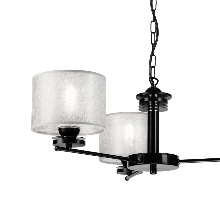 Suspension à chaîne ROSA 3xE27/60W/230V noir/gris