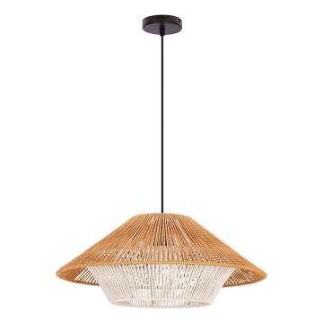 Suspension AFRICA 1xE27/40W/230V diamètre 50 cm marron/crème