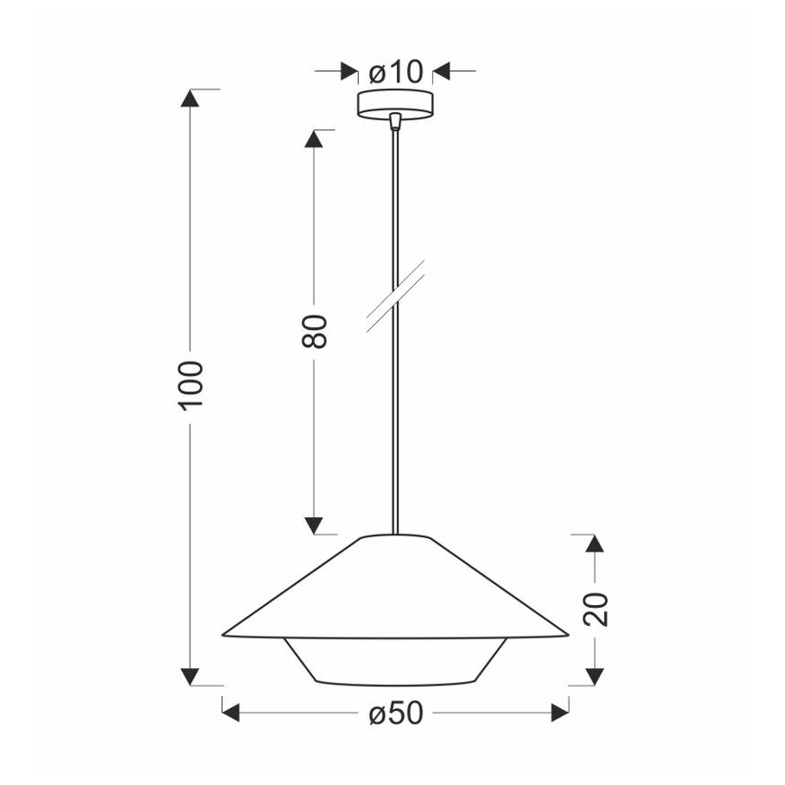 Suspension AFRICA 1xE27/40W/230V Ø 50 cm marron/crème