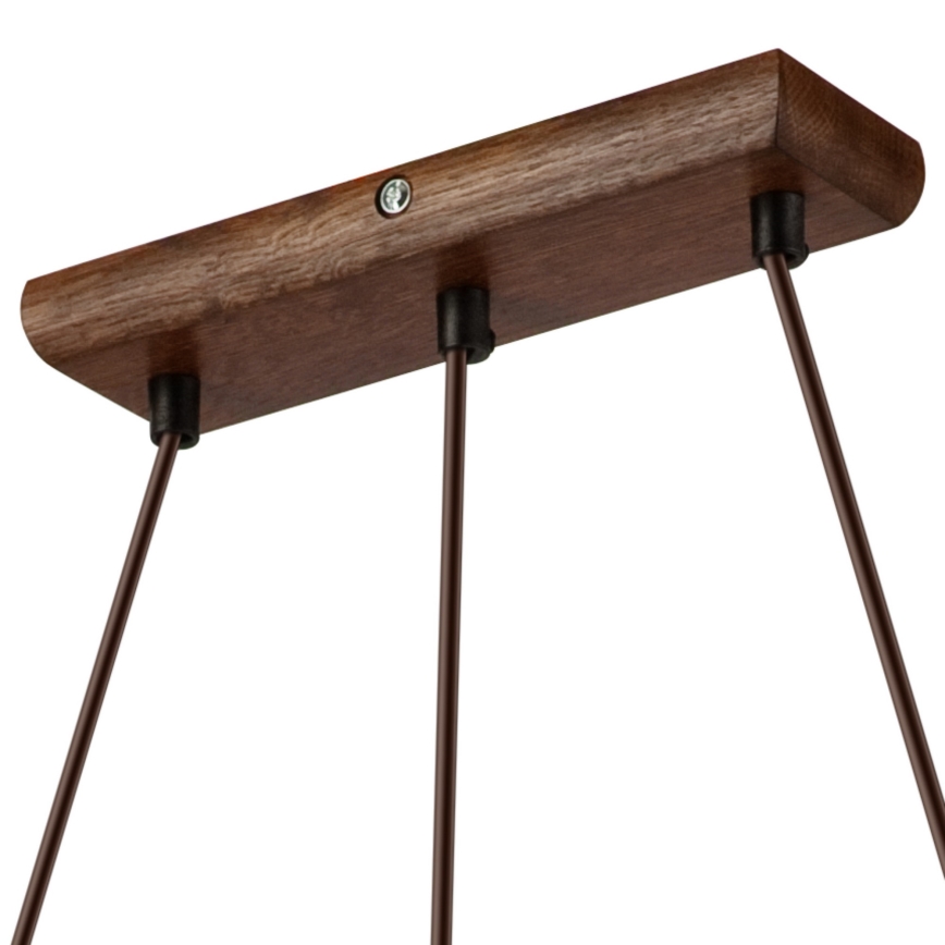 Suspension à câble AIDA 3xE27/60W/230V noyer