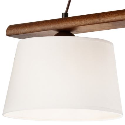 Suspension à câble AIDA 3xE27/60W/230V noyer