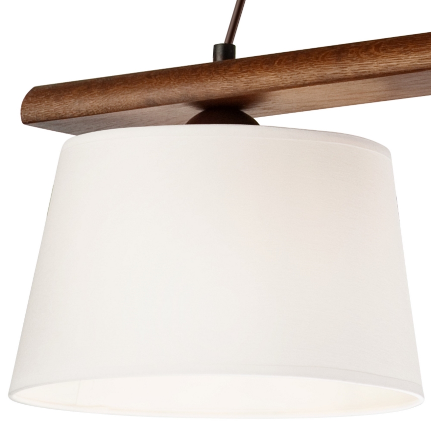 Suspension à câble AIDA 3xE27/60W/230V noyer