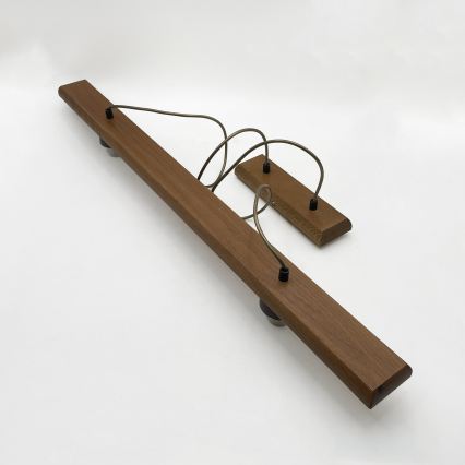 Suspension AIDA sur câble 2xE27/15W/230V Ø 35 cm chêne/raffia