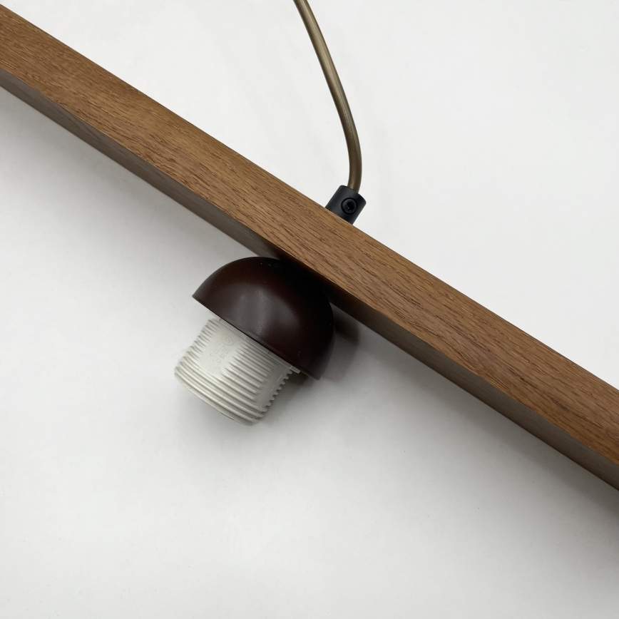 Suspension AIDA sur câble 2xE27/15W/230V Ø 35 cm chêne/raffia