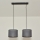 Suspension ALBA sur câble 2xE27/15W/230V gris