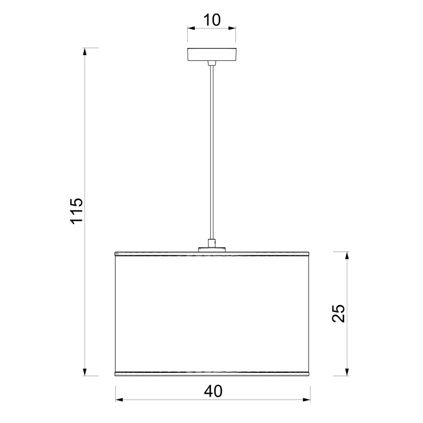 Suspension ARDEN sur câble 1xE27/15W/230V Ø 40 cm beige