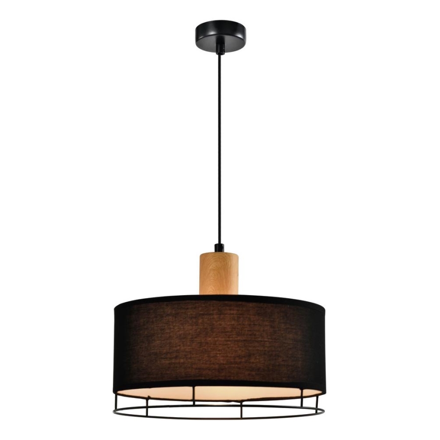 Suspension ARDI 1xE27/40W/230V noire/marron