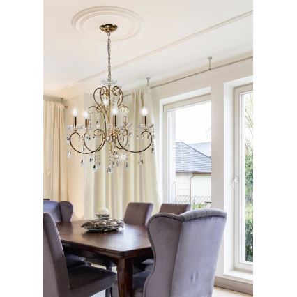 Suspension avec chaîne AURORA 5xE14/40W/230V