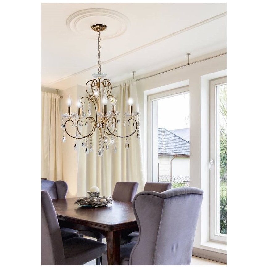 Suspension avec chaîne AURORA 5xE14/40W/230V