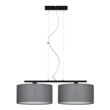 Suspension avec fil ASTRA 2xE27/60W/230V gris