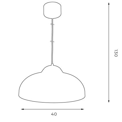 Suspension avec fil BASCA 1xE27/60W/230V