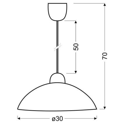 Suspension avec fil BILBAO 1xE27/60W/230V