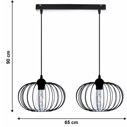 Suspension avec fil BOCCA 2xE27/60W/230V