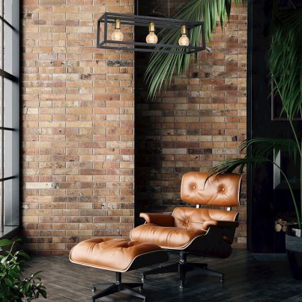 Suspension avec fil CAGE 3xE27/60W/230V