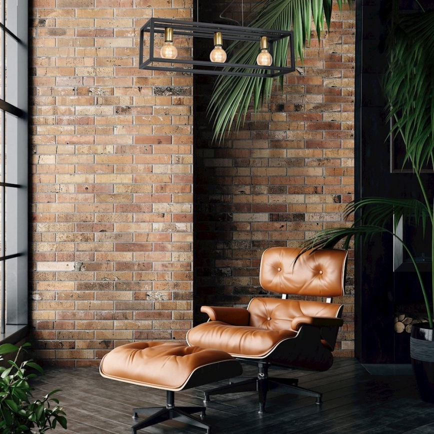 Suspension avec fil CAGE 3xE27/60W/230V