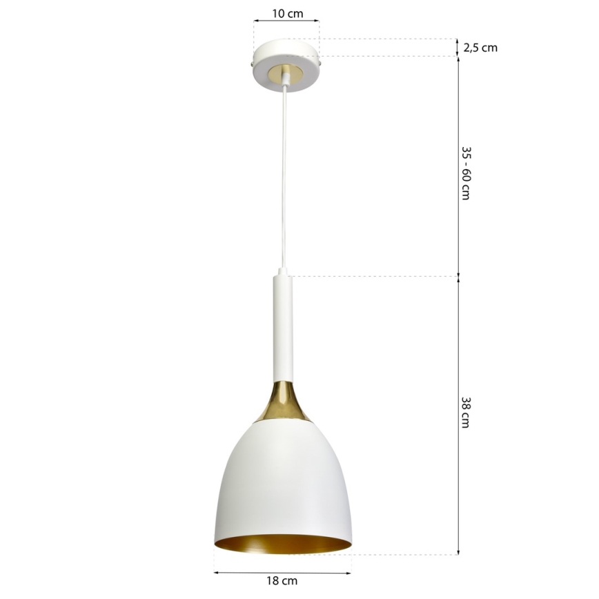 Suspension avec fil CLARK 1xE27/60W/230V