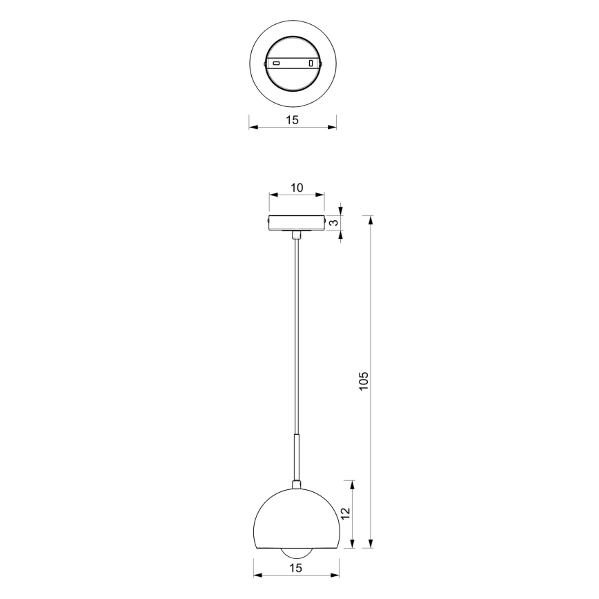 Suspension avec fil COOL 1xE27/60W/230V