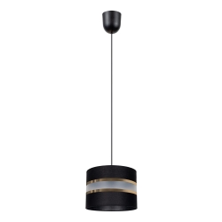Suspension avec fil CORAL 1xE27/60W/230V noir