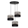 Suspension avec fil CORAL 3xE27/60W/230V noir-gris