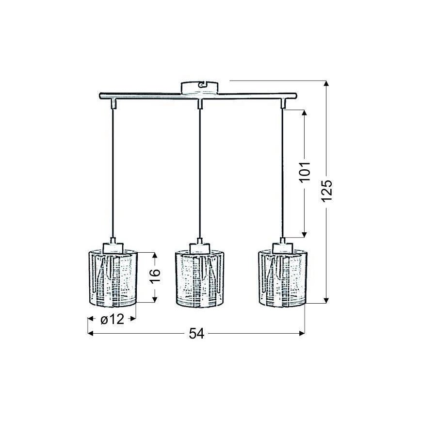 Suspension avec fil COX 3xE27/60W/230V