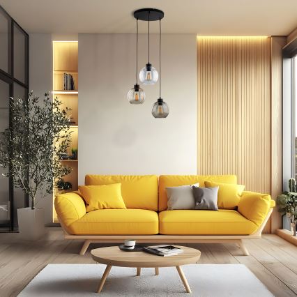 Suspension avec fil CUBUS 3xE27/60W/230V