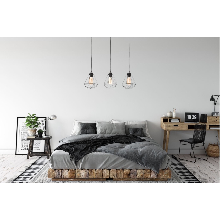 Suspension avec fil DIAMENT MINI 3xE27/60W/230V