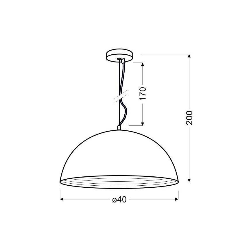 Suspension avec fil DORADA 1xE27/60W/230V chrome