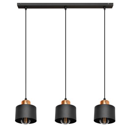 Suspension avec fil EDISON 3xE27/15W/230V