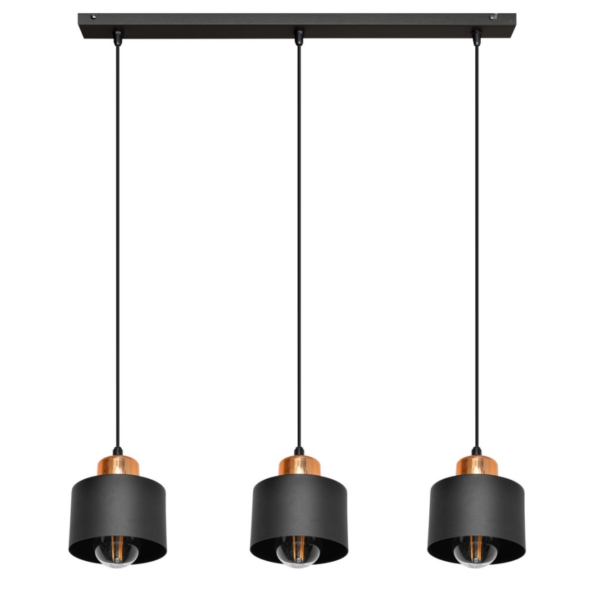 Suspension avec fil EDISON 3xE27/15W/230V