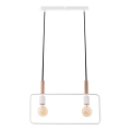 Suspension avec fil FRAME 2xE27/60W/230V blanc