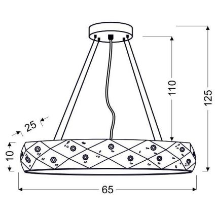 Suspension avec fil GLANCE 5xG9/40W/230V
