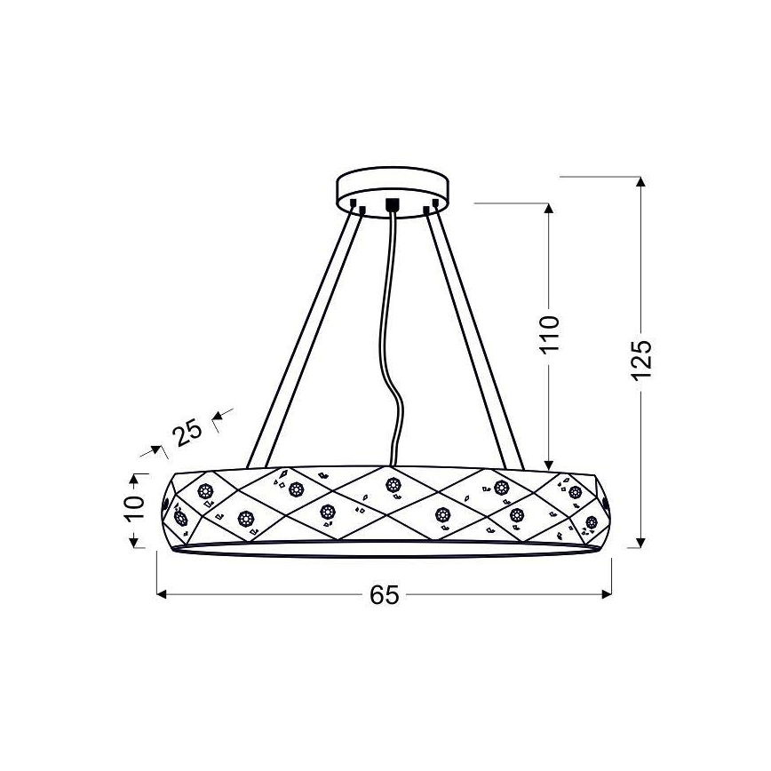 Suspension avec fil GLANCE 5xG9/40W/230V