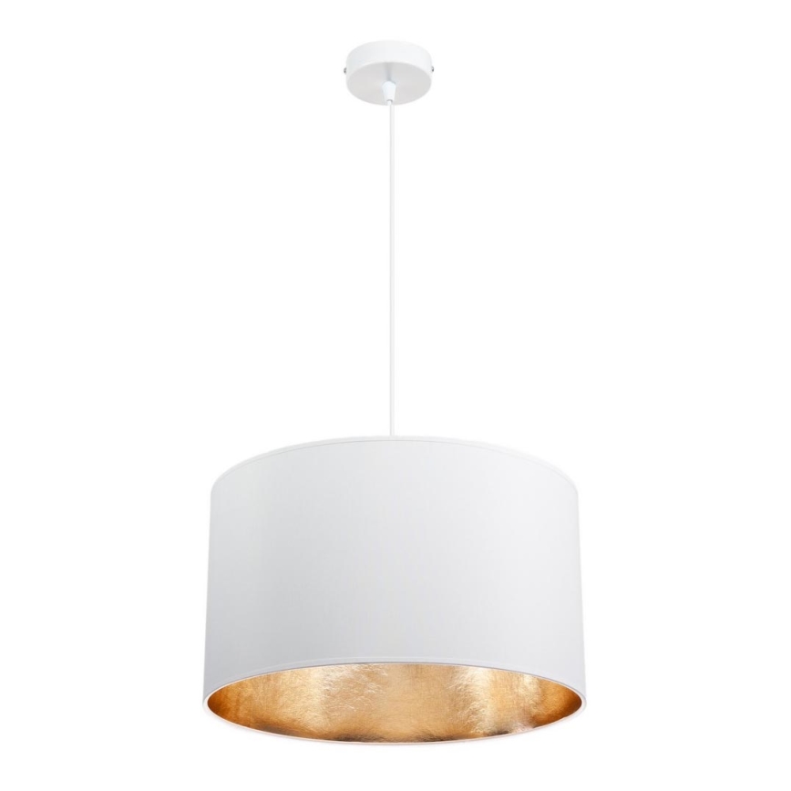 Suspension avec fil GLEAM 1xE27/60W/230V blanc/or