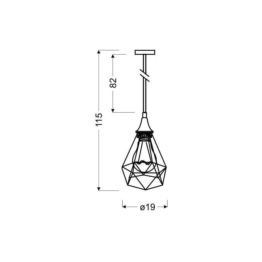 Suspension avec fil GRAF 1xE27/60W/230V